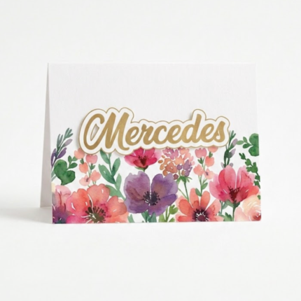 Floral Place Card